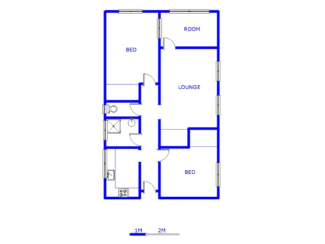 Floor plan of the property in Glenwood - DBN