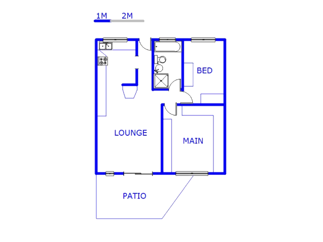 Floor plan of the property in Doornpoort