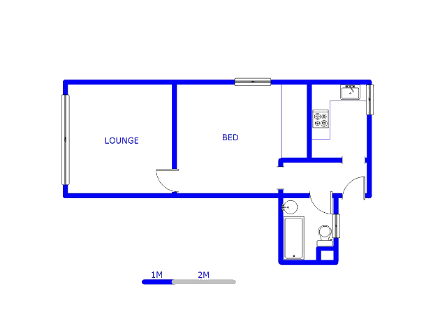 Floor plan of the property in South Beach