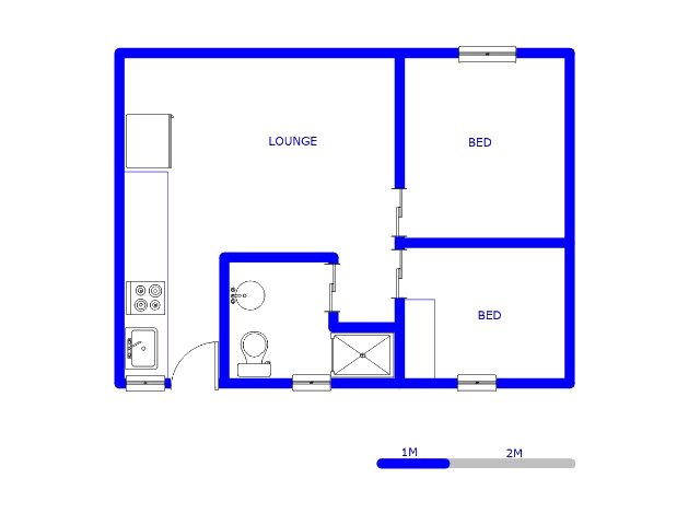 Floor plan of the property in Jabulani