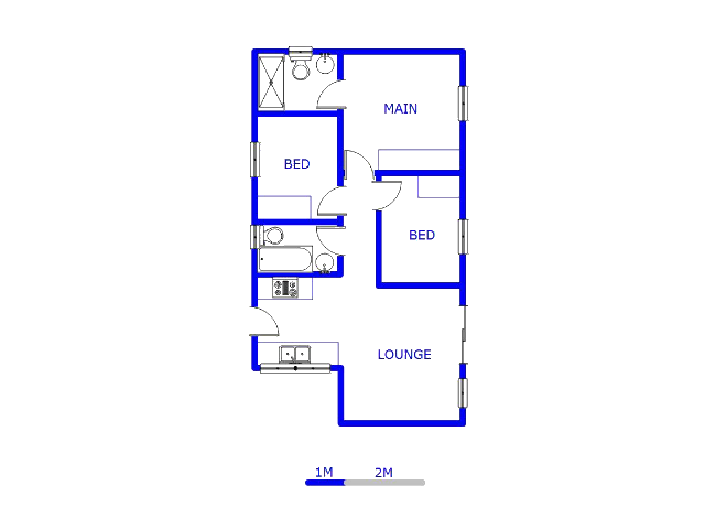 Floor plan of the property in Albertsdal