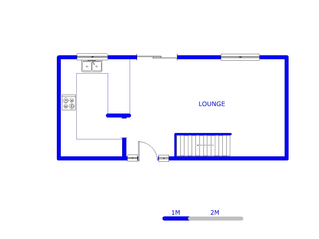 Floor plan of the property in Bulwer (Dbn)