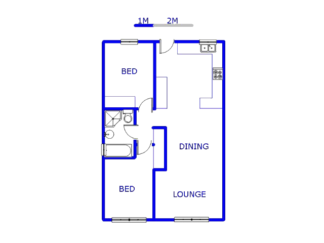 Floor plan of the property in Alberton