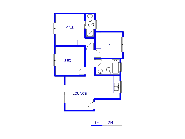 Floor plan of the property in Greenhills