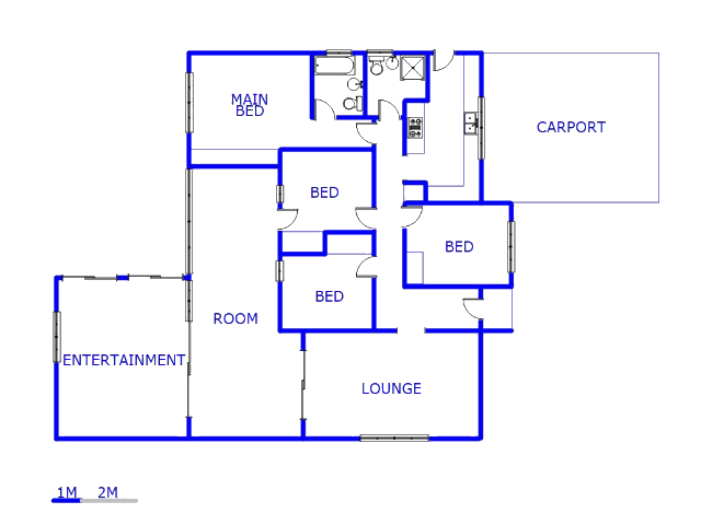 Floor plan of the property in Parkrand