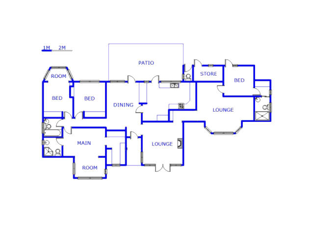 Floor plan of the property in Hillcrest - KZN