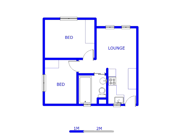 Floor plan of the property in Scottsdene