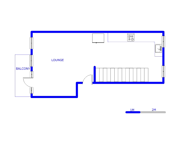 Floor plan of the property in Ferndale - JHB