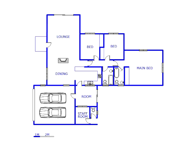 Floor plan of the property in Witpoortjie