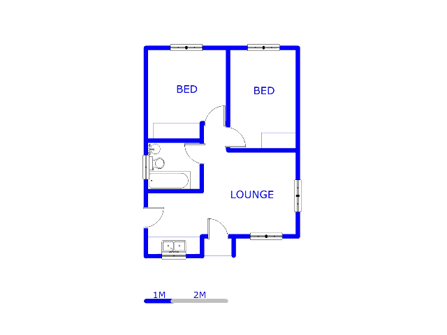 Floor plan of the property in Soshanguve East