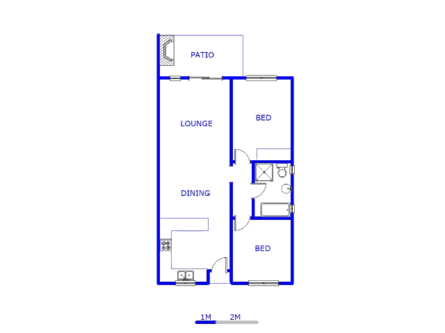 Floor plan of the property in Brackenfell South