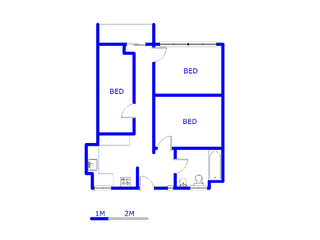 Floor plan of the property in Sunnyside