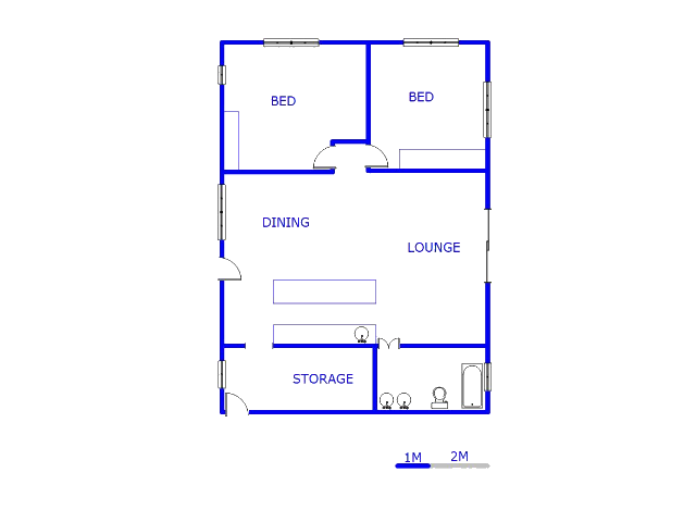 Floor plan of the property in Marabeth AH