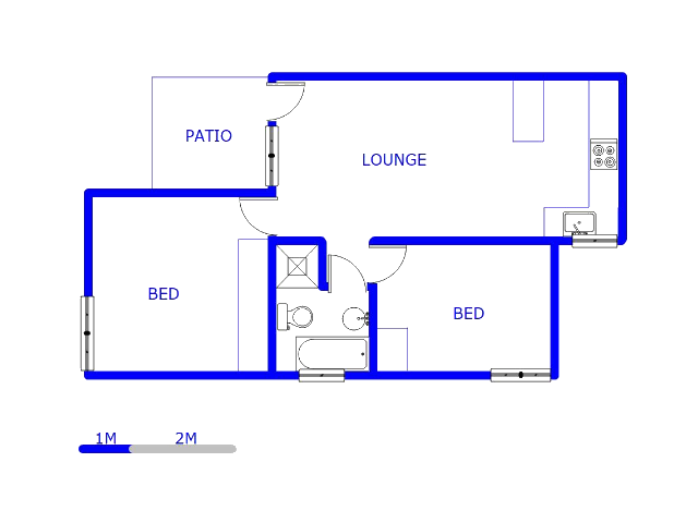 Floor plan of the property in Groblerpark