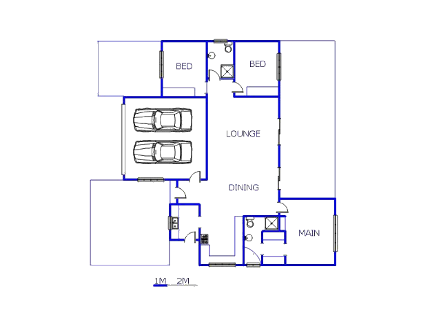 Floor plan of the property in Van Riebeeckpark