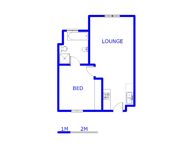 Floor plan of the property in Midrand