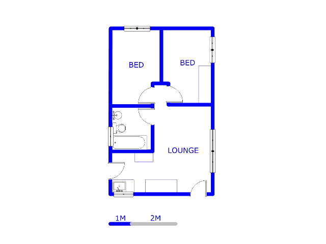 Floor plan of the property in Mahube Valley