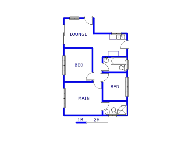 Floor plan of the property in Vanderbijlpark