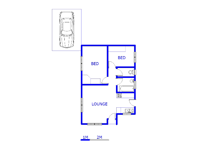 Floor plan of the property in Soshanguve