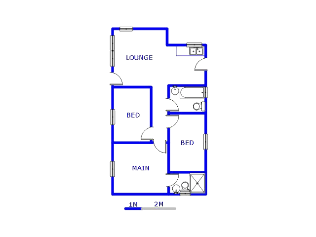 Floor plan of the property in Palm Ridge