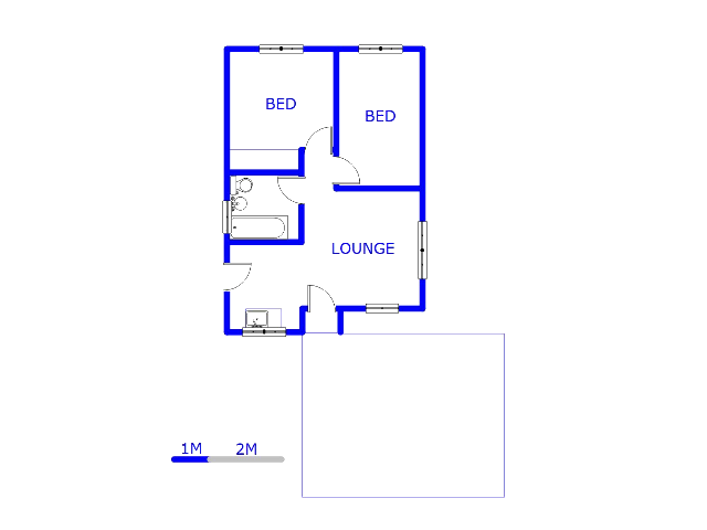 Floor plan of the property in Soshanguve East