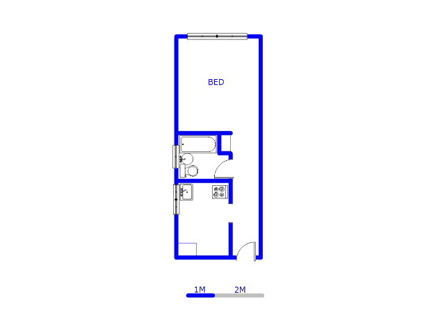 Floor plan of the property in Witpoortjie