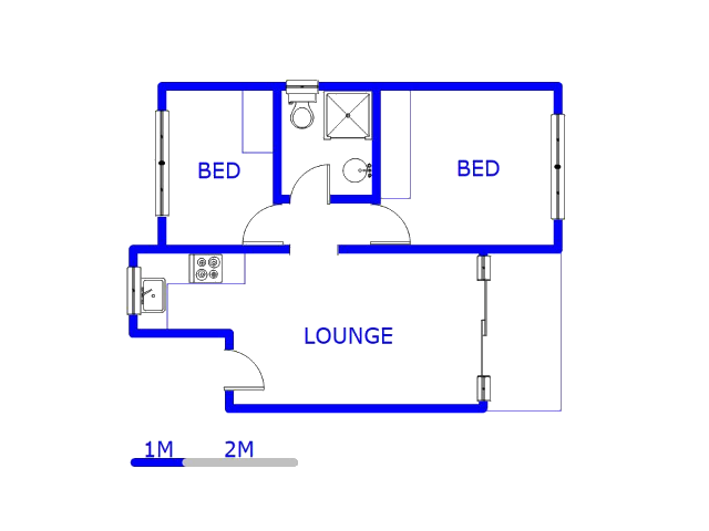 Floor plan of the property in Honeydew