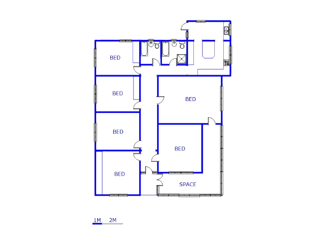 Floor plan of the property in Rosettenville